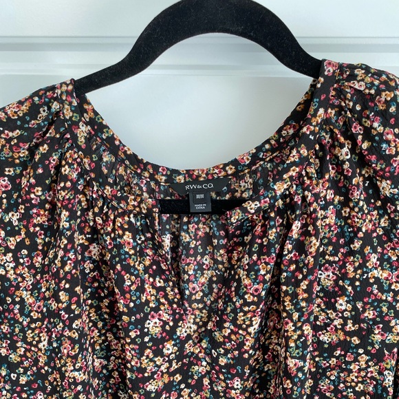 Balloon Sleeve Floral Print Blouse - Picture 4 of 11